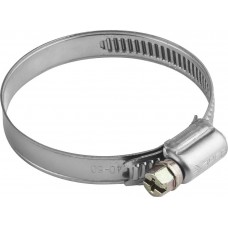 Нержавеющий хомут НХ-9Н, 40 - 60 мм, накатная лента 9 мм, 5 шт ЗУБР Профессионал 3787-40-60