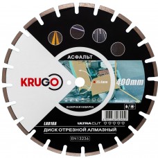 Диск алмазный для асфальта, лазерная сварка 400x25.4x40x3.6x10/17mm KRUGO (LAB16A)