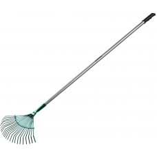 Веерные грабли PR-40 ALU, 440 х 250 х 1630 мм, 22 плоских зубца, алюминиевый черенок, PROLine GRINDA 39586