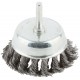 Корщетка, тип чашка, со штифтом, стальная витая проволока 75 мм (38498М)