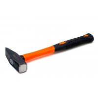 Молоток слесарный 0.2 (кг) квадратный боек с фиберглассовой обрезиненной рукояткой HORTZ