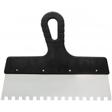 Шпатель зубчатый, 8х8 мм, нержавеющая сталь, пластиковая ручка, 250 мм (30-2347)