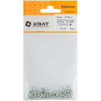 Винт с полуцилиндрич. головкой с полной резьбой оцинков. DIN 7985 3х6 30 шт.(фасовка) (27690-2)