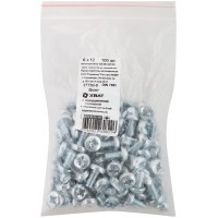 Винт с полуцилиндрич. головкой с полной резьбой оцинков. DIN 7985 6х12 100 шт Фасовка (27730-0)