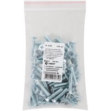 Винт с потайной головкой с полной резьбой оцинкованный DIN 965 6х30 100 шт Фасовка (27783-0)