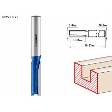 Фреза пазовая прямая 8 x 25 мм, хвостовик 8 мм ЗУБР Профессионал 28753-8-25