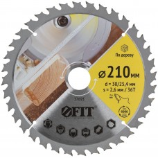 Диск пильный для циркулярных пил по дереву, спец. форма зуба 210 х 30/25,4 х 36Т (37693)