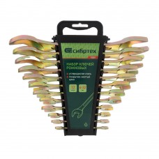 Набор ключей рожковых 6-32 мм, 12 шт, желтый цинк Сибртех (15281)