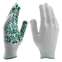 Перчатки садовые х/б, ПВХ покрытие, 