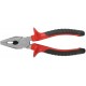 Плоскогубцы комбинированные Оптима, двухцветные обрезиненные ручки, полированная сталь 180 мм (47554)
