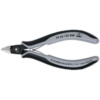 Бокорезы прецизионные ESD, острая головка, зажим для проволоки, 125 мм, 2-комп антистатические ручки (KN-7962125ESD)