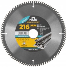 Диск пильный для циркулярных пил по алюминию и пластику 216 x 30 x 100T (37799М)