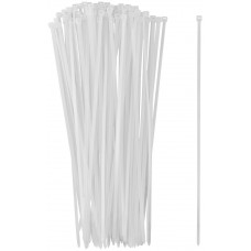 Хомуты нейлоновые для проводов, белые 100 шт., 3,6х250 мм (60370)