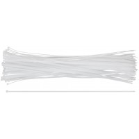 Хомуты нейлоновые для проводов, белые 100 шт., 4,8х500 мм (60258М)