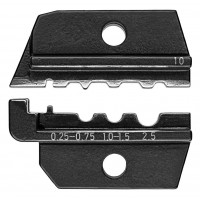 Плашка опрессовочная: неизолированные кабельные наконечники DIN 46237/46341, 0.25-2.5 мм?, 3 гнезда (KN-974910)