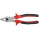 Плоскогубцы комбинированные Оптима, двухцветные обрезиненные ручки, полированная сталь 200 мм (47555)