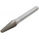 Шарошка карбидная Профи, штифт 6 мм, коническая с закруглением (36595)