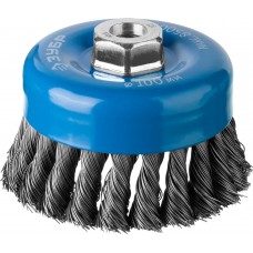 Щетка-крацовка чашечная для УШМ 100 мм, стальная проволока 0.5 мм ЗУБР Профессионал 35275-100_z02