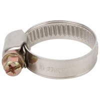 Хомут обжимной (нержавеющая сталь со сваркой) 16-27 мм (64276)