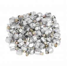 Хомуты металлические, Стандартное болтовое крепление 8-12 мм, 100 штук в упаковке, ширина 9 мм Сибртех (47555)