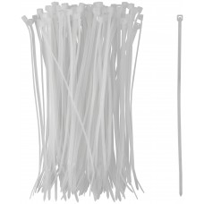 Хомуты нейлоновые для проводов, белые 100 шт., 2,5х150 мм (60367)