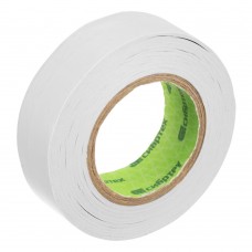 Изолента ПВХ, 19 мм х 20 м, белая Сибртех (88798)