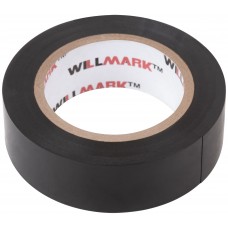 Изолента ПВХ самозатухающая WILLMARK 19 мм х 0,16 мм х 10 м ( черная ) (11012)