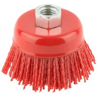 Корщетка-чашка нейлоновая, гайка М14, Профи 65 мм (38796)