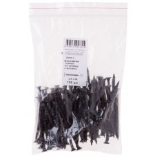 Саморезы черные по гипроку к металлу 3,8 х 65 100 шт Фасовка (22665-0)