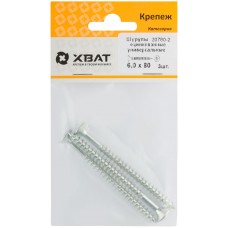 Шурупы оцинкованные, универсальные 6 х 80 ( фасовка 3 шт.) (20780-2)