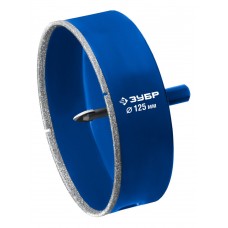 Коронка алмазная АГК, d 125 мм, центр. сверло, трехгранный хвост, Р60 ЗУБР Профессионал 29850-125