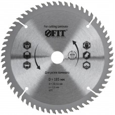 Диск пильный для циркулярных пил по ламинату 185 х 20/16 х 60T (37774)