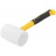 Киянка резиновая белая, фиберглассовая ручка 80 мм ( 900 гр )