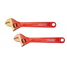 Ключ гаечный разводной шведский с окрашенной.рук. (захват 65мм) искробезопасный сплав AlCu 125B-1016, HORTZ