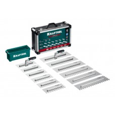 Набор нержавеющих гребенок со сменной 2к ручкой, в пластиковом кейсе, 280х115 мм (6шт) – 480х130 мм (6шт) KRAFTOOL 33268-H12