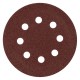 Круг абразивный на ворсовой подложке под липучку, перфорированный, P 80, 125 мм, 5 шт Matrix (73804)