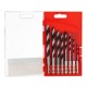 Набор сверл по дереву, 3-4-5-6-7-8-9-10 мм, 8 шт, шестигранный хвостовик, пластиковый кейс, Matrix (70285)