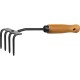 Садовые грабли ProLine, 64х100х270 мм, 4-х зубые, деревянная ручка GRINDA 421515