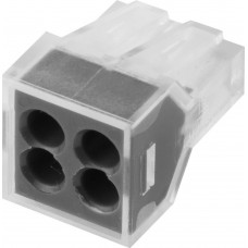 Соединительная 4-х проводная клемма 400 В, 24 А, 0.75 - 2.5 мм2, 2 шт СВЕТОЗАР 49170-4