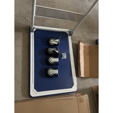 Тележка платформенная 150 кг TOR PH150 (740х480) со складной ручкой (резиновые колеса 100 мм) (1004024)