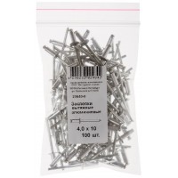 Заклепки вытяжные комбинированные, алюминий-сталь 4,0 х 10 100шт Фасовка (23640-0)