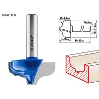 Фреза пазовая фасонная №2 31.8?16 мм радиус 6.3 мм ЗУБР Профессионал 28741-31.8