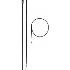 Кабельные стяжки с плоским замком 4.6 x 370 мм, нейлон РА66, 25 шт, черные КОБРА ЗУБР Профессионал 30935-46-370