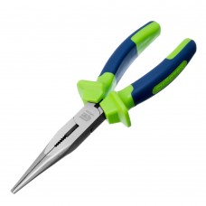 Длинногубцы прямые, 200 мм, двухкомпонентные рукоятки Сибртех (17106)