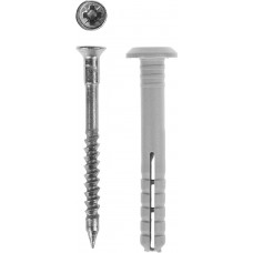 Дюбель-гвоздь 6 х 40 мм, грибовидный бортик, 100 шт ЗУБР 4-301355-06-040