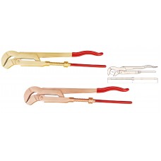 Ключ трубный шведский S-образный №4 искробезопасный сплав AlCu 128A-1006, HORTZ