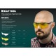 Защитные очки BASIC, открытого типа, жёлтые, стекло-моноблок с покрытием устойчивым к истиранию и запотеванию KRAFTOOL 110318