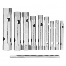 Набор ключей трубчатых торцевых, 6 - 22 мм, вороток, оцинкованные, 9 шт. Sparta (137525)