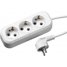 Бытовой удлинитель ПВС 3 х 0.75 мм2 2200 Вт 3гн. 5 м СИБИН У-30 55034-5