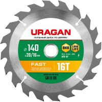 Диск пильный по дереву Fast URAGAN 140x20/16 мм 16Т 36800-140-20-16_z01  